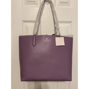Kate Spade‎ New York Ava Reversible Tote Bag Purple NWT